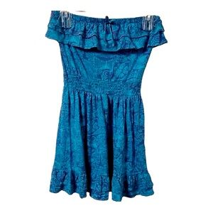 OP strapless tropical dress/cover up in good pre-owned condition Size XL